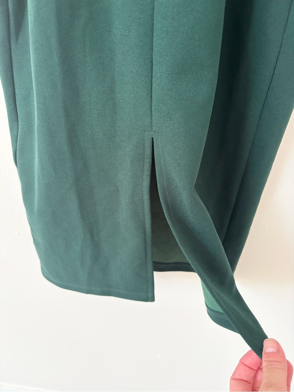 Hello Molly NEW Dark Forest Green Can't Afford Me Open Back Midi Dress Size 2 - Picture 12 of 12